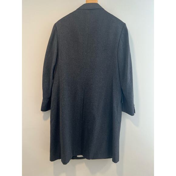 NEW Kiton Cashmere Chincilla 3 Button Overcoat Charcoal Gray Size XL JL - Picture 5 of 12